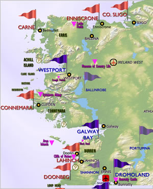 West Ireland Golf Map